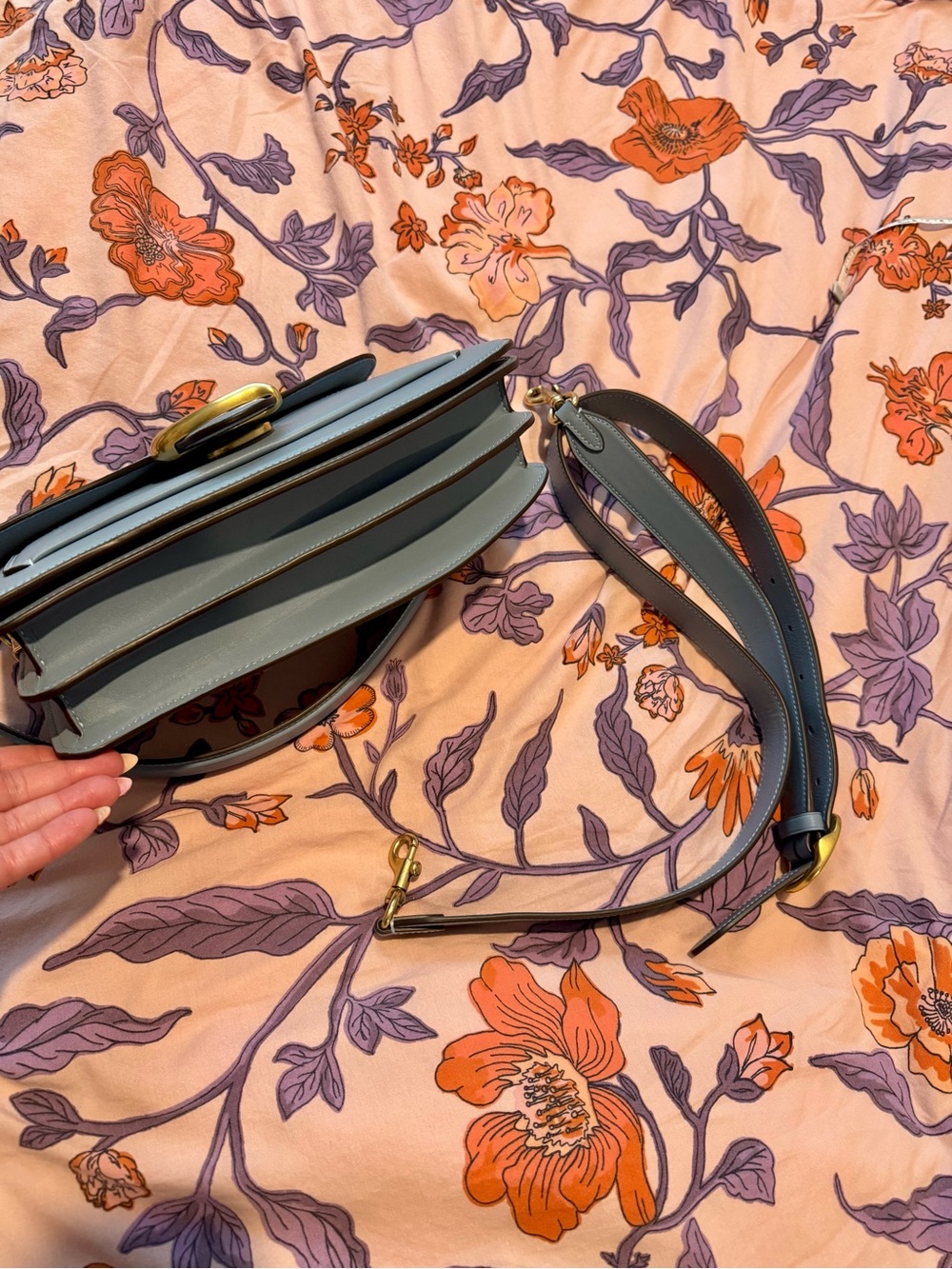 Coach Twisted Tabby Bag in Bluebell with Brass Hardware - Picture 7 of 7